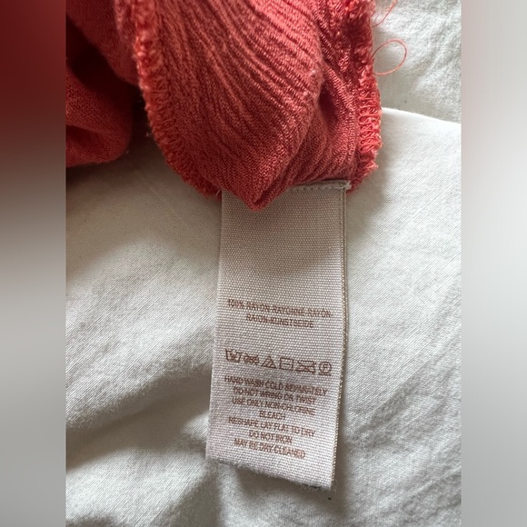 FREE PEOPLE Abbey Lane Cutout Top Papaya NWT Sz medium - Picture 5 of 6